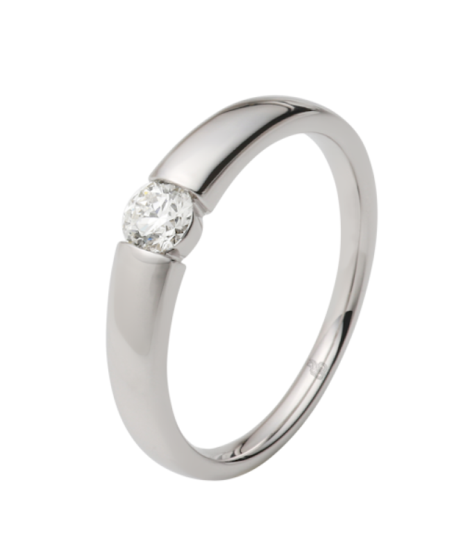 Silber Brillant/Labor-Diamant 0,25ct Spannfassung 5100033